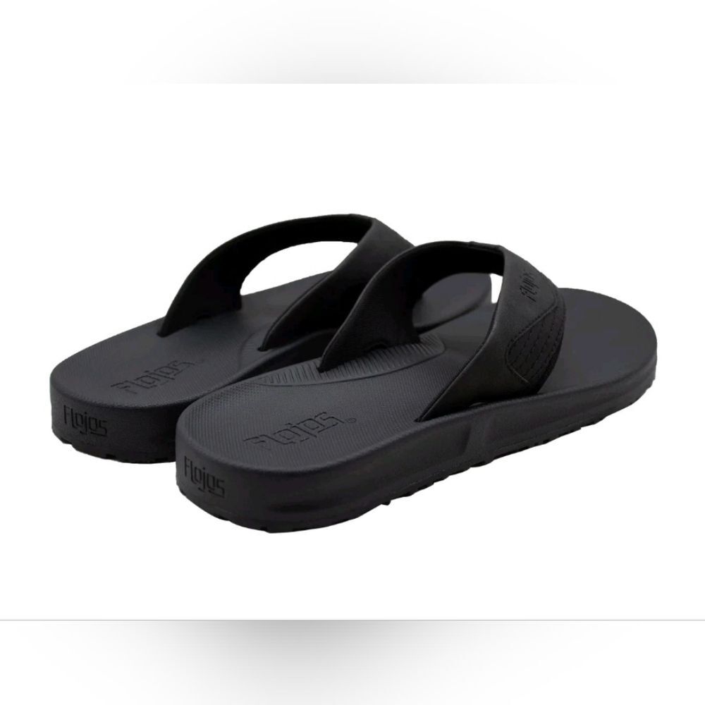 Flojos Men's 9 Memory Foam Flip Flop MEMEX Footbed Arch Support Black NWT - Picture 5 of 11